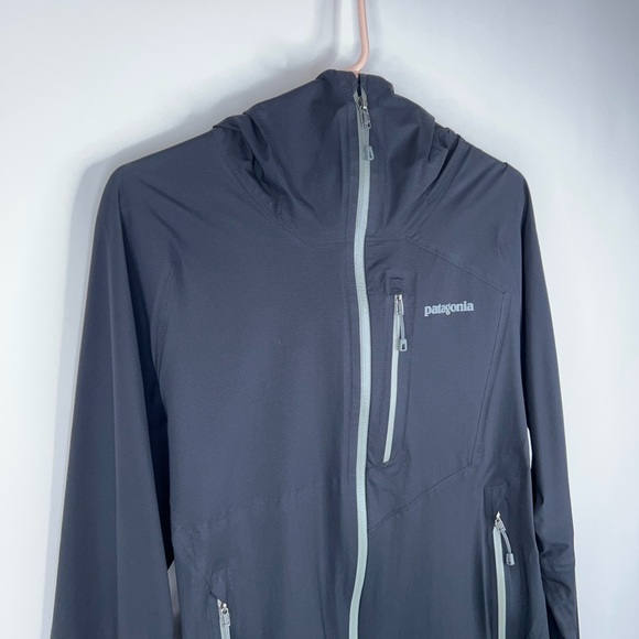 Patagonia Stretch Rainshadow Jacket Black Hooded Lightweight Men's Size Medium - Picture 3 of 11